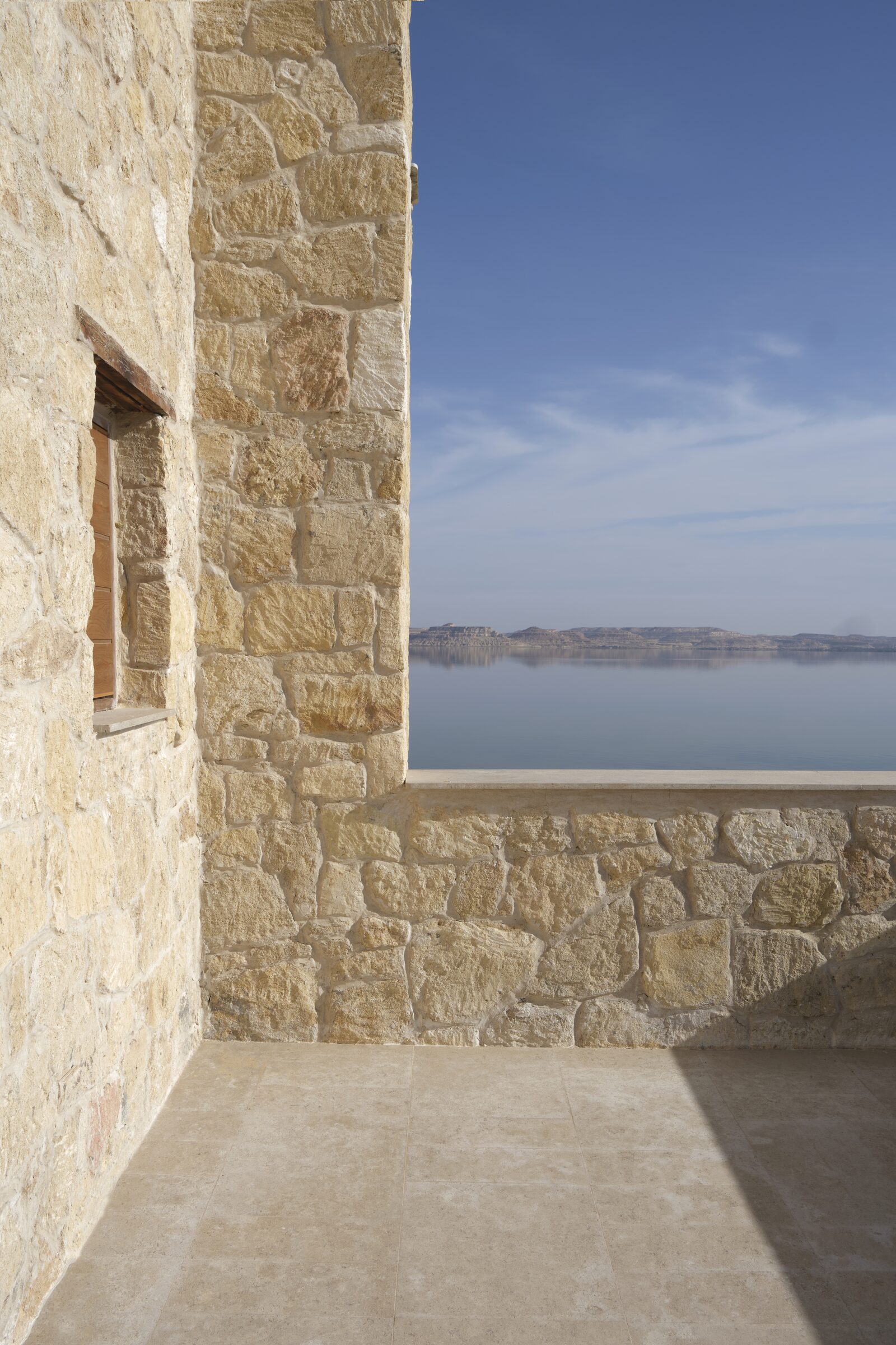 Mirror lake with mountain